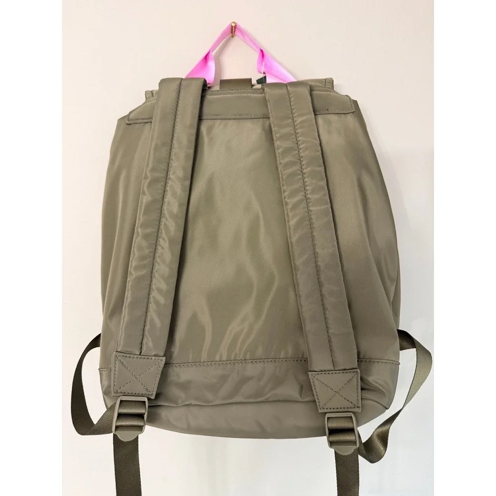 Unbranded Utility Backpack Unisex OS Olive Green Pink Buckle Cargo NWT